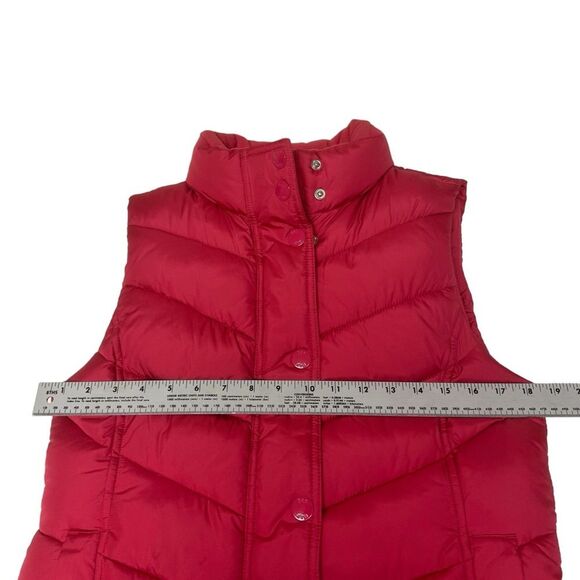 Puffer Vest Sleeveless Quilted Snap Button Down Casual Pink Gilet - Picture 7 of 8